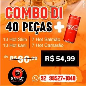 imagem do produto Combo DI (40 PEÇAS) + Refri Lata