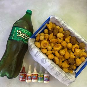 imagem do produto 100 salgadinhos+ convenção2l+5 molhos sortidos