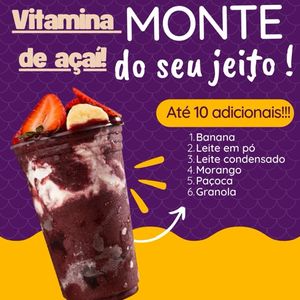 imagem do produto VITAMINA DO SEU JEITO (monte você sua vitamina)
