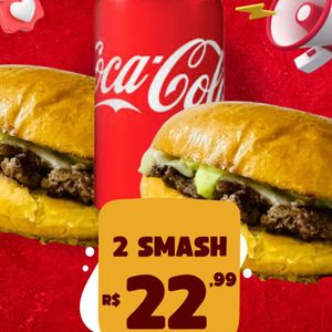 imagem do produto 2 Smash Burguer + coca lata gratis 