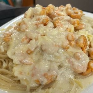 imagem do produto Camarão aos 4 queijos com macarrão (2 pessoas)