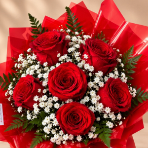 imagem do produto Buquê tradicional 06 Rosas vermelhas  