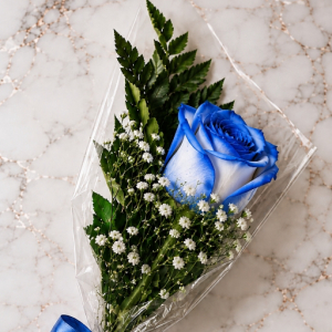imagem do produto Rosa solitária - Azul  -