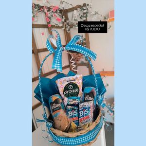 imagem do produto Cesta especial ( Piraquê / suco, bis )
