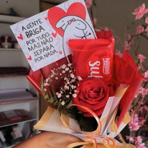 imagem do produto Buquê Flork - 01 rosa + 01 Suflair 