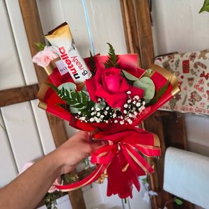 imagem do produto Buquê 01 rosa solitário luxo + Nutella b-ready -