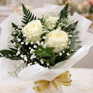 imagem do produto Buquê luxo 03 Rosas brancas