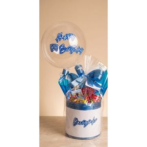 imagem do produto Box luxo Redonda |  Ruffles/ bis / coca refrigerante/ chocolates lacta/ cartão personalizado+ Foto Polaroid+ balão transparente ( acompanha personalização na box e no balão favor enviar a escrita na caixa de observação para a preparação da personalização) 