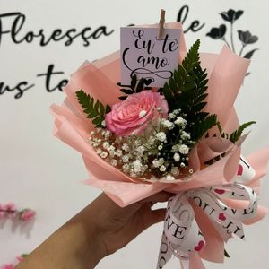 imagem do produto Buquê Luxo Rosa cor de rosa | Edição limitada | eu te amo 