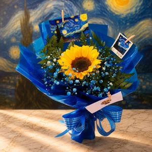 imagem do produto Buquê luxo Van Gogh 01 girassol 🌻