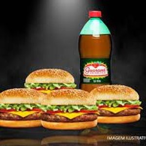 imagem do produto Combo 04 - 4 Novo Burguer tradicional+ Refrigerante 2L UAI
