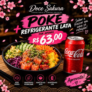imagem do produto Poke + Refrigerante lata