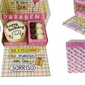 imagem do produto Caixa Cenário Aniversário rosa 