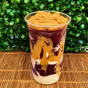 imagem do produto Açai AmendoMix 2 copos 500ml - Creme de amendoin com pedacinhos de amendoim , leite em pó , e leite condensado 