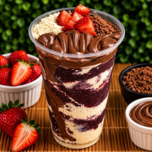 imagem do produto Floresta negra - Nutella - morango fresco - leite em pó - leite condensado - ovomaltine