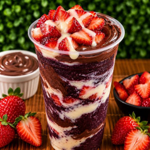 imagem do produto sensacional - nutella - leite em po - leite condensado - morango fresco