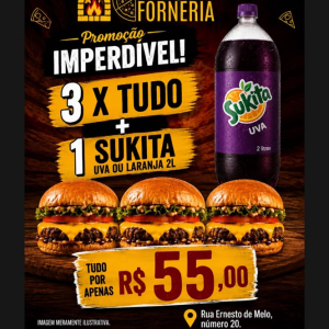 imagem do produto  3 X-TUDO + SUKITA 2L