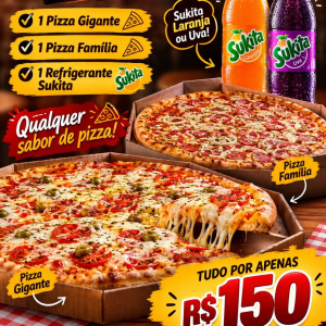 imagem do produto Pizza Gigante + Pizza Familia 40cm+ Sukita