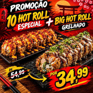 imagem do produto 10 Hot roll especial+ big Hot roll grelhado 