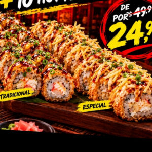 imagem do produto 10 Hot roll tradicional + 10 Hot roll batata palha 
