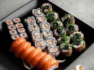 imagem do produto 35 peças sushi # 10 Hot 10 ura grelhado 7 niguiri 8 hosso salmão