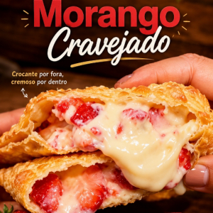 imagem do produto Pastel Morango Cravejado