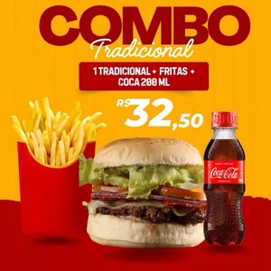 imagem do produto 1 Tradicional + Batata Frita + Refri de 200 ml 