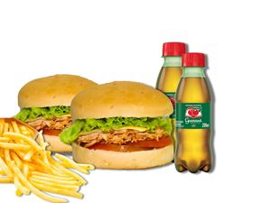 imagem do produto Combo 2 x-frango + 2 Guaraná 200ml+ Porção de Fritas