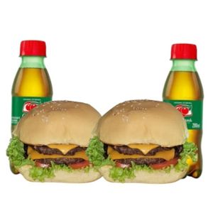 imagem do produto 2x Hambúrguer artesanal bovino + 2x guaraná 200 ml