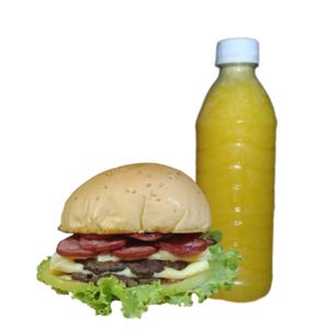 imagem do produto Artesanal calabresa + suco de laranja 