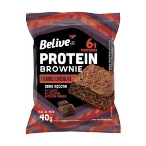 imagem do produto Brownie Belive Protein 6g Double Chocolate sem Glúten Embalagem 40g