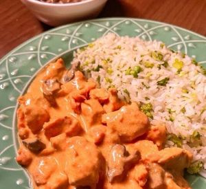 imagem do produto Strogonoff de frango c/arroz  com brócolis 300g