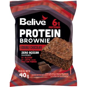 imagem do produto Brownie Belive Protein 6g Double Chocolate Sem Glúten Embalagem 40g