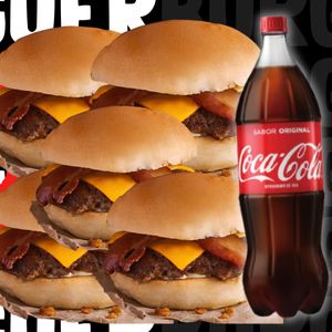 imagem do produto Combo 5 Smash Bacon+ Refri 1 Litro e Molho GRÁTIS