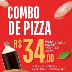imagem do categoria COMBO PIZZA MÉDIA 6 FATIAS + REFRI 600ML