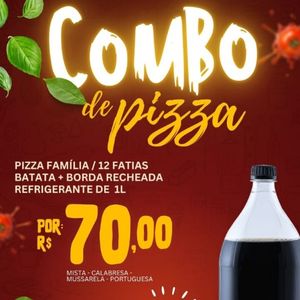 imagem do categoria COMBO PIZZA FAMÍLIA 12 FATIAS COM BORDA RECHEADA + BATATA+REFRI DE 1LT
