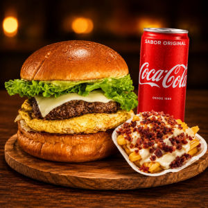 imagem do produto X Eggs + Fritas Especial P + Coca cola lata 🥤🍟