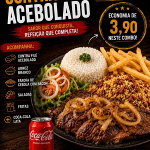imagem do produto Contra filé individual + coca-cola lata