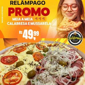 imagem do produto Pizza Grande - 1/2 calabresa e 1/2 mussarela