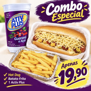 imagem do produto Hot dog + fritas + ativ