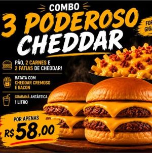 imagem do produto combo 3 poderoso cheddar