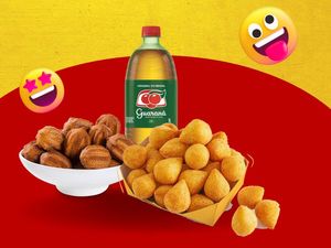 imagem do produto Combo (04) 80 coxinha + 20 churros + refrigerante 1 litro + 1 molho