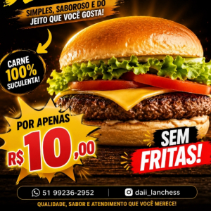 imagem do produto Hambúrguer carne SEM FRITAS