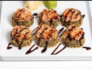 imagem do produto Canapé crocante salmão empanado ( 6 peças )