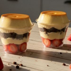 imagem do produto Copudim Moranbrownie(pudim+brownie+morango)250ml