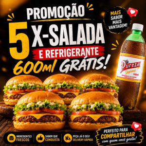 imagem do produto 5X-Salada+Guaraná 600 ml Grátis 