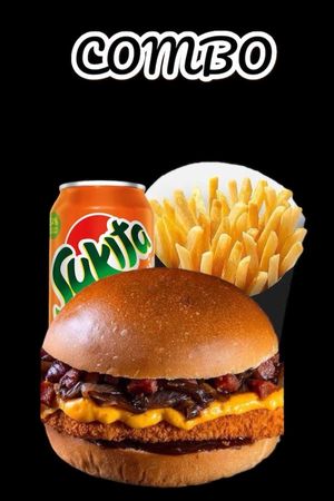 imagem do produto Combo Dallas Chicken Melt + Sukita Lata 350ml + Fritas 150g