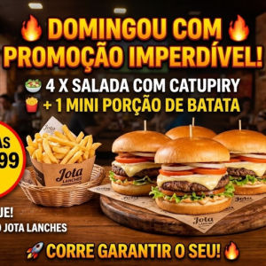 imagem do produto 4 x salada com catupiry+ mini porção batata