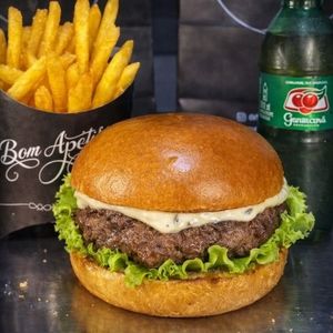 imagem do produto 1 BASIC BURGER + BATATA 150GR + 1 MINI GUARANÁ