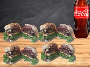 imagem do produto Combinado 07=04x file mignon tudo+01coca cola 02 litros